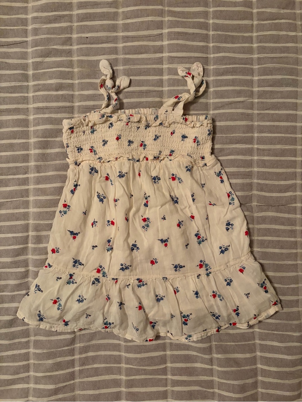 Old Navy White Floral Smocked Camisole Top